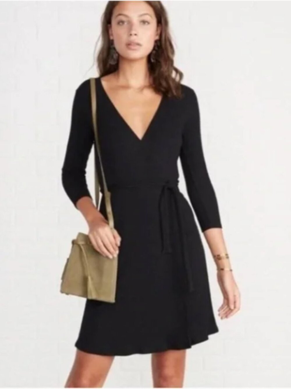 Amour Vert Theodora Wrap Dress in Black